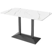 360Home Esszimmertisch 120 x 75 x 60 cm schwarz/weiß