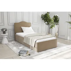 Polsterbett "Graz", beige, L:210cm, Bezug 100% Polyester, Polsterung: Polsterwatte, Material Gestell: gepolsterter Holzwerkstoff, WESTFALIA SCHLAFKOMFORT, Betten, wahweise mit Stauraum, verschiedene Matratzenarten wählbar