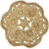 carpetfine Sisalteppich »Juteteppich Paul«, rund, natürliches Pflanzenmaterial von Hand gewebt, Boho Style, beige
