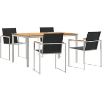 vidaXL 5-teiliges Garten Esszimmer Set Massivholz Teak