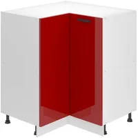 Belini Eckunterschrank Küche 90 x 82 x 90 cm Rot