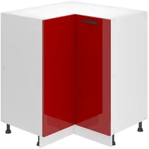 Belini Eckunterschrank Küche 90 x 82 x 90 cm Rot
