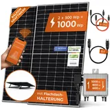 Solarway Balkonkraftwerk 1000.2W Solaranlage Steckerfertig WIFI Komplettset Photovoltaik Anlage 600/800/1000W