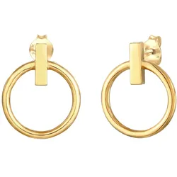 Elli Stecker Kreis Geo Look Blogger Trend 925 Silber Ohrringe   Damen 