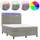 vidaXL Boxspringbett 140 x 200 cm Hellgrau