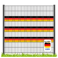 Zaunzu Sichtschutzstreifen Deutschland für Doppelstabmatten Akzentstreifen 3 für 2