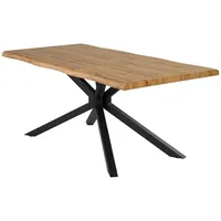 PRO.COM Esstisch STACY, 180 x 90 cm Schwarz Wildeiche