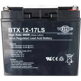 Wing BTX12-17LS 12V 17Ah high rate hochstromfähig Bleiakku AGM Blei Gel Akku