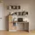 livinity® Wandregal 90 x 30 x 22 cm Weiß/Goldkraft Eiche
