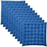 REDBEST Stuhlkissen 40 x 40 x 3 cm blau 10-tlg.