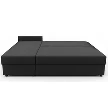ax living Sofa Klein mit Schlaffunktion Dolceo L Ecksofa Dunkelgrau