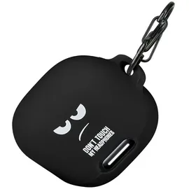 kwmobile Hülle kompatibel mit Anker Soundcore Liberty 4 NC Hülle - Silikon Kopfhörer Schutzhülle Case Cover Weiß Schwarz Schwarz