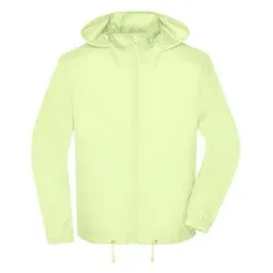 Herren Basic Windbreaker JN1132, hellgelb, Größe M - hellgelb - M