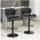 Homcom Barhocker 48,5 x 55,5 x 90-110 cm Schwarz