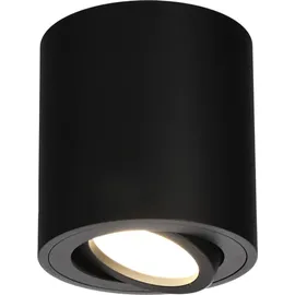 EDO MALDA Black Spot Deckenleuchte, IP20, GU10, 220-240V, rund schwarz