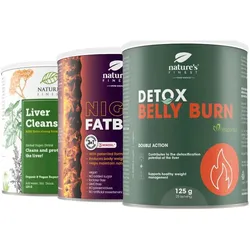 Nature's Finest Detox Fat Burn Starterset für Fettverbrennung & Entgiftung Pulver 375 g