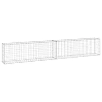 vidaXL Gabionenwand mit Abdeckung 300 x 30 x 50 cm