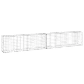 vidaXL Gabionenwand mit Abdeckung 300 x 30 x 50 cm