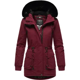 Navahoo Damen Sportlicher Wintermantel Baumwoll-Parka mit Kapuze Olessaa
