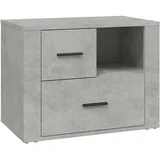 vidaXL Nachtschrank 60 x 36 x 45 cm Betongrau