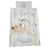 Jerry Fabrics Disney Der Löwen Simba Nala Baby-Bettwäsche, 100 x 135 cm, Kissenbezug 40 x 60 cm, Bettbezug 100% Baumwolle