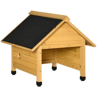 Outsunny Holzgarage für Rasenroboter 75x76x70 cm