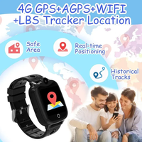 4G Smartwatch Kinder, Kinder Smartwatch mit GPS und Telefon, HD Videoanruf, SOS, Schulmodus, Spiel, Wecker, Smart Watch mit SIM, Wasserdicht Kinder... - Schwarz