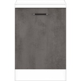 IMPULS KÜCHEN Türfront »"Prag und Valencia", Breite/Höhe: 60/71,7 cm,«, für ein vollintegrierten Geschirrspüler, grau