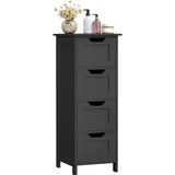 VASAGLE Badezimmerschrank mit 4 Schubladen 30 x 30 x 82 cm tintenschwarz