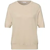 STREET ONE Kurzarmpullover beige 36