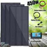 450W Solarpanel-Set, hocheffiziente Monokristalline, wetterfestes Design für Wohnmobile, Boote, Camper, 1050*530*25mm