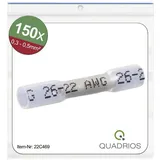Quadrios 22C469 Stoßverbinder mit Schrumpfschlauch 0.3 mm2 0.5 mm2 Vollisoliert Weiß 1 Set