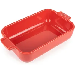PEUGEOT Keramik Auflaufform APOLLIA 22cm Rechteckig Rot Ofen Spülmaschinenfest
