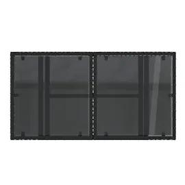 vidaXL Gartentisch mit Glasplatte Schwarz 100x55x73 cm Poly Rattan