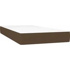 vidaXL Boxspringbett mit Matratze Dunkelbraun 100x200 cm Stoff - Braun
