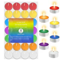 28 Stück Teelichter Kerzen Bunte Teelicht Farbig Farben, Sauber Brennende, Rauchfreie Farbigen Teelichter, Mini Teelicht Deko Kerzen Farbkerzen für Hochzeitszeremonien Bad Spa Halloween Weihnachten