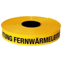 Kelmaplast Trassen-Warnband 250 m Achtung Fernwärmeleitung Gelb