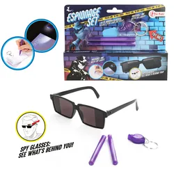 Toi-Toys - Spionage-Set mit Spiegelbrille, Geheimstift und UV-Lampe