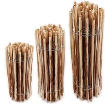 Aquagart 15m Staketenzaun 120cm hoch Lattenabstand 4-6cm Gartenzaun aus Haselnuss Holzzaun