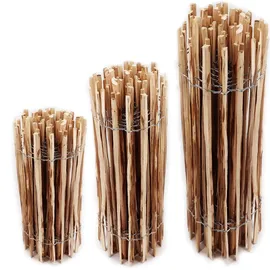 Aquagart 15m Staketenzaun 120cm hoch Lattenabstand 4-6cm Gartenzaun aus Haselnuss Holzzaun