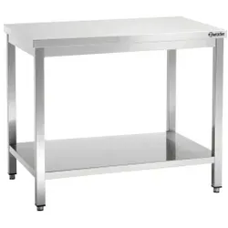 Bartscher Arbeitstisch 600, B1200, Höhenverstellbarer Arbeitstisch mit Scotch-Brite-Schliff, 1 Stück