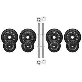 Bad Company Guss Kurzhantel-Set 20Kg (2x10) Hantelscheiben Hantelset