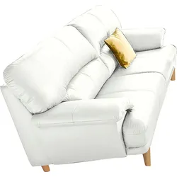 3-Sitzer TRENDMANUFAKTUR "Cecilia, Sofa in italienischem Design", weiß (altweiß), B:200cm H:87cm T:90cm, Sofas, mit tollem Sitzkomfort, extrabequeme Armlehnen, Holzfüße