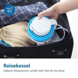 Aigostar - Mini Faltbarer Wasserkocher Klein, Tragbarer Reisewasserkocher