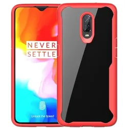Handy Tasche für OnePlus 6T Panzer Schutz Hülle Cover Case Schutzcase Bumper Rot