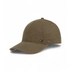 Tommy Hilfiger für Herren. AM0AM13006 Firmen-Baseballmütze in grünem Fischgrätmuster (OSFA), Lässig, Baumwolle