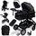 GagaDumi Florida Kinderwagen 3 in 1 Komplettset mit Autositz - Baby Stroller TÜV - Kombikinderwagen Komplettset Voll-Gummireifen - Wickeltasche