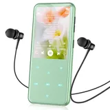 AGPTEK 64GB MP3 Player Bluetooth 5.3 mit 2,4" TFT Farbbildschirm, HiFi Musik Kinder MP3 Player mit Lautsprecher, Touch-Tasten, FM-Radio, E-Book, Aufnahme, Unterstützung bis zu 128 GB, Grün