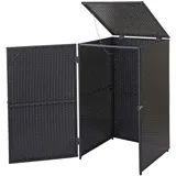 Proregal Mülltonnenverkleidung 110 x 65 x 66 cm schwarz