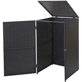 Proregal Mülltonnenverkleidung 110 x 65 x 66 cm schwarz